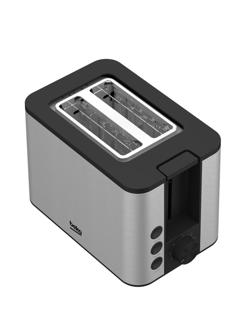 بيكو Toaster (950 Watt, 2 Slot) 7 Browning Levels 2 Slices 950 W TAM 7321 I Stainless Steel - Image 3