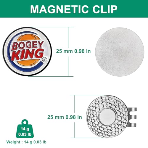 JIUYIBC Golf Ball Marker Hat Clip, Funny Golf Accessories, Golf Gifts for Men 25 MM - Image 3