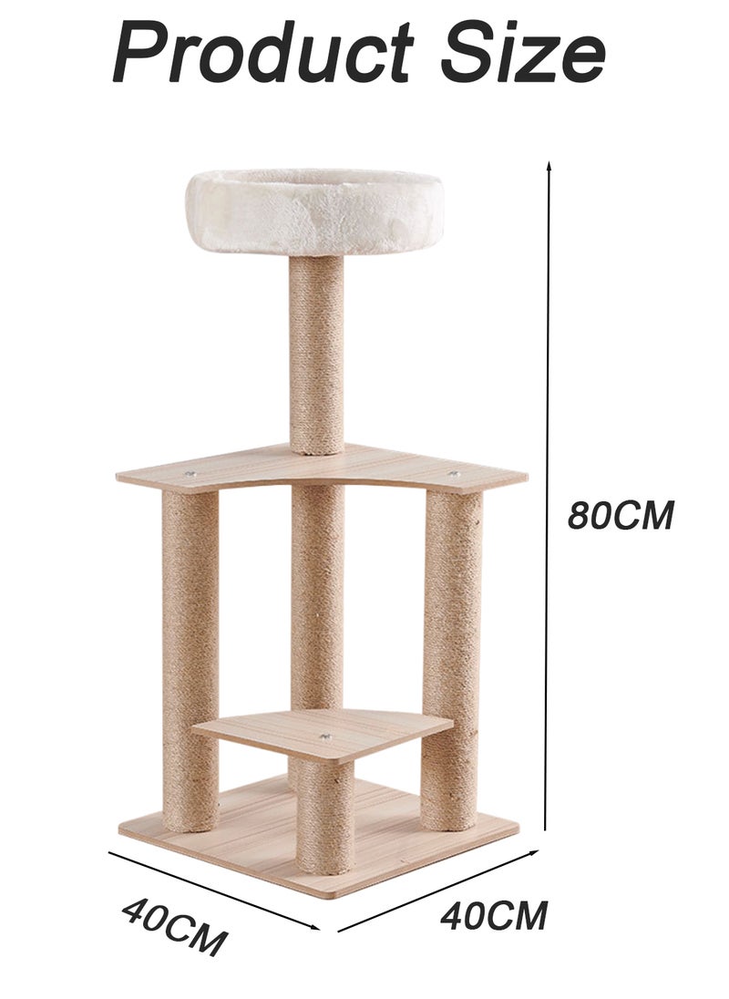 Kidle Cat Climbing Frame Cat Tree Cat House Cat Tower Activity Center Condo Cat Scratch Covered with Sisal Pet Condo Furniture for Kittens  - Image 2