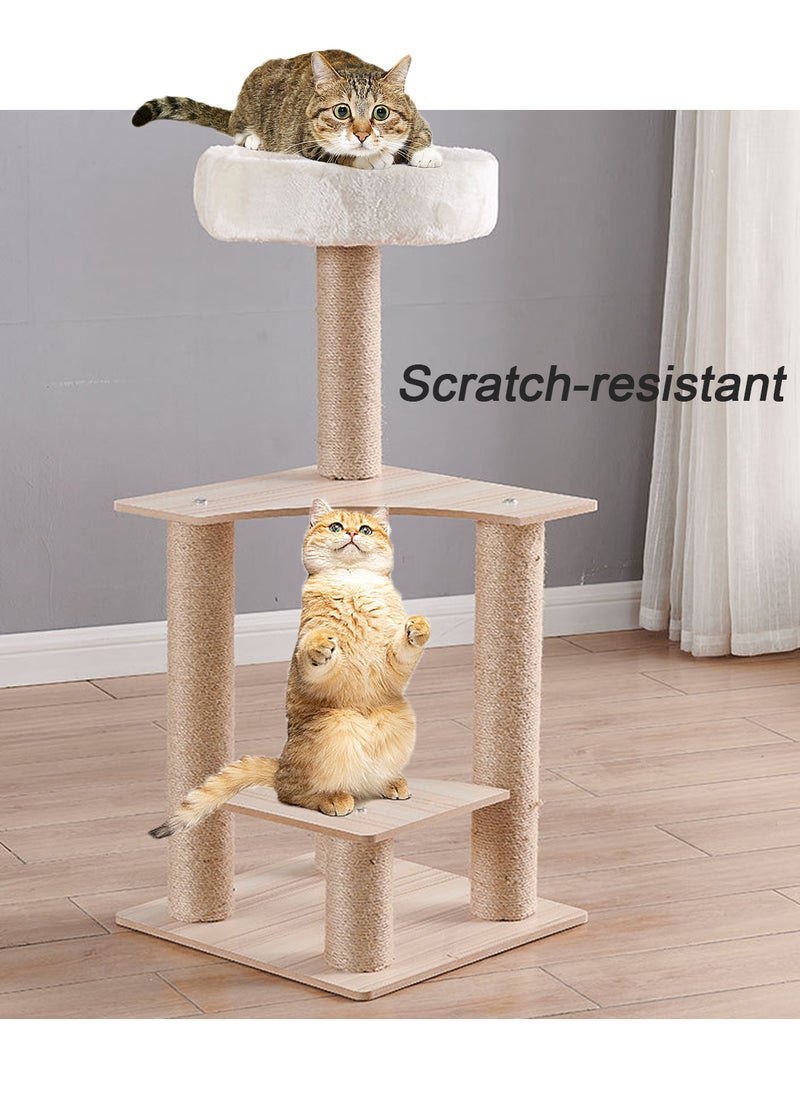 Kidle Cat Climbing Frame Cat Tree Cat House Cat Tower Activity Center Condo Cat Scratch Covered with Sisal Pet Condo Furniture for Kittens  - Image 5