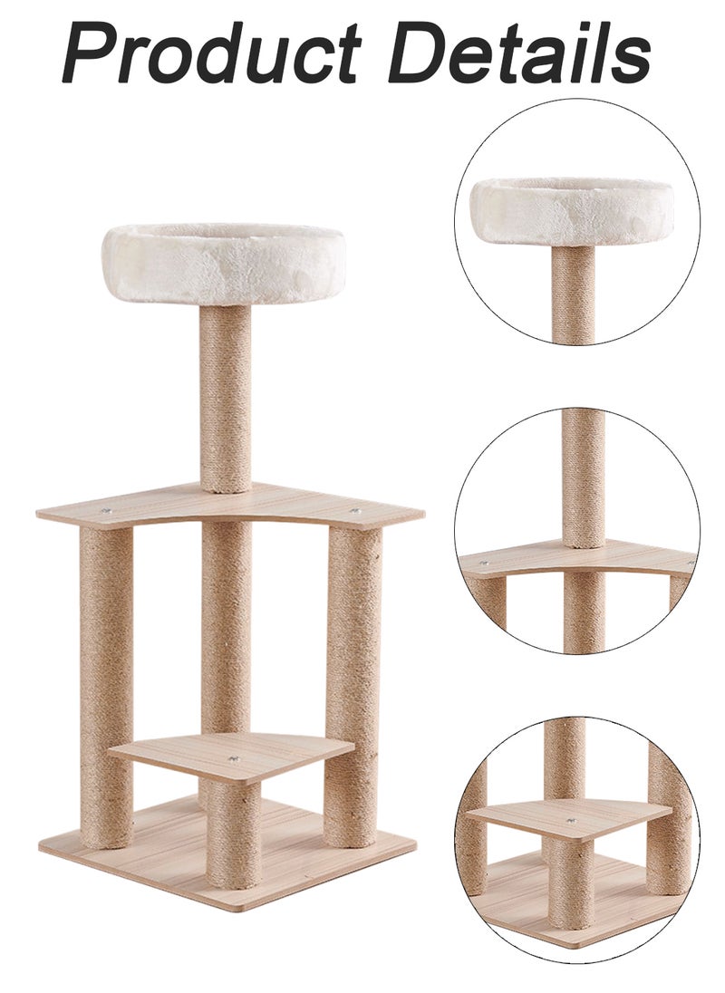 Kidle Cat Climbing Frame Cat Tree Cat House Cat Tower Activity Center Condo Cat Scratch Covered with Sisal Pet Condo Furniture for Kittens  - Image 3