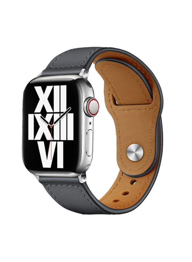 YLZ For Apple Watch Strap Iwatch543se Universal Business Single Nail Cowhide Apple Watch 6 Strap - Image 1
