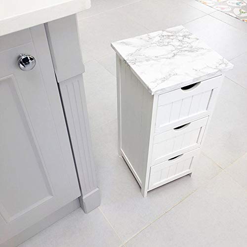 practicalWs 11.8" X78.7"Marble Paper Granite Gray/White Roll Kitchen Countertop Cabinet Furniture Is Renovated Thick Waterproof PVC (11.8"X78.7") Easy To Remove Without Leaving Marks Upgrade - Image 3