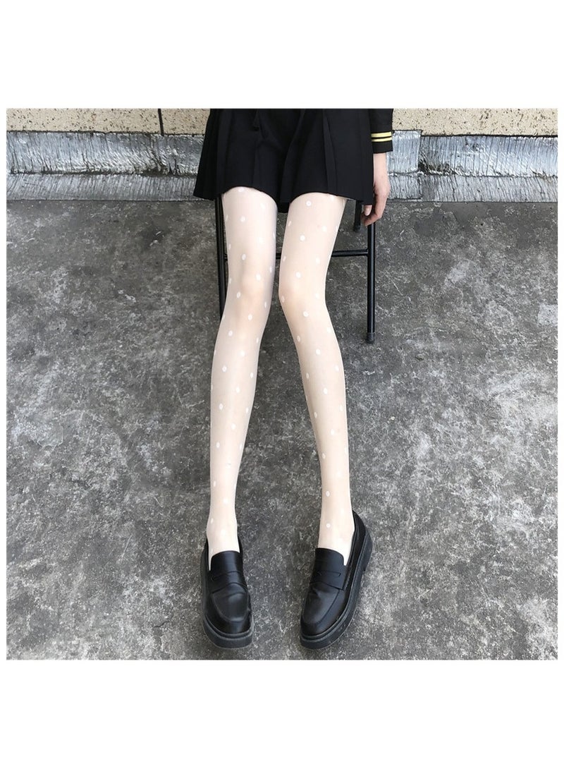 Fashionable Women's Stockings 10D ultra-thin Polka Dot Pattern Tight Fitting Pantyhose  - Image 1