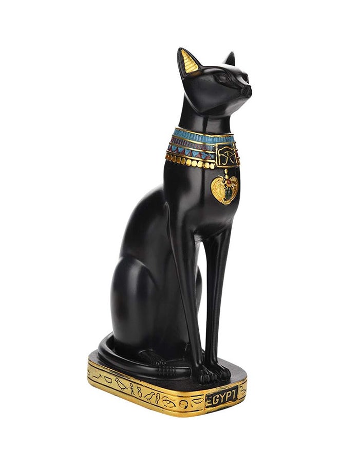 Generic Atyhao Cat Resin Statue Figurine Household Room Ornament Crafts Gifts Home Decoration Collection Egyptian Style(Black M) 