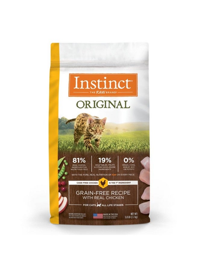 Instinct Original Dry Cat Food, Raw Coated Kibble, High Protein, Grain Free Recipe - Real Chicken, 5 lb. Bag - Image 1