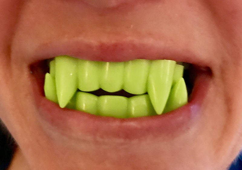 Funiverse Bulk 144 Vampire Teeth Halloween Fangs  Deluxe Assorted Colors GlowintheDark Black Purple Green Hot Pink Orange for Costumes Parties  Trick or Treat - Image 3