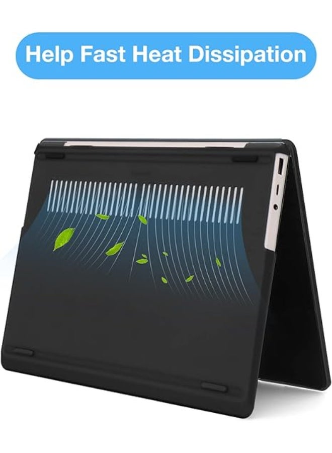 Mosiso Case Only Compatible with Microsoft Surface Laptop Go 2/1 12.4 inch 2022 2020 Release (Models: 2013 & 1943), Protective Plastic Hard Shell Case Cover, Black - Image 4