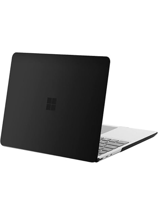 Mosiso Case Only Compatible with Microsoft Surface Laptop Go 2/1 12.4 inch 2022 2020 Release (Models: 2013 & 1943), Protective Plastic Hard Shell Case Cover, Black - Image 1