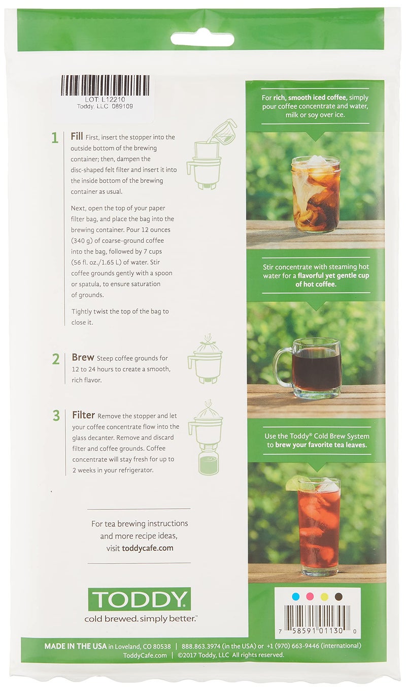 تودي Toddy Paper Filter Bags- Compatible with the Toddy Cold Brew System-20 Pcs - Image 2