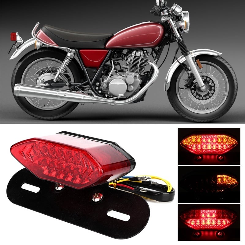 Universal Motorcycle Tail Light: Super Bright Faster On/Off Response, High Quality ABS & Metal Material - Easy To Install Wiring, LED Turn Signal Lamp For Vintage Honda Kawasaki Yamaha Motorcycles - Image 5