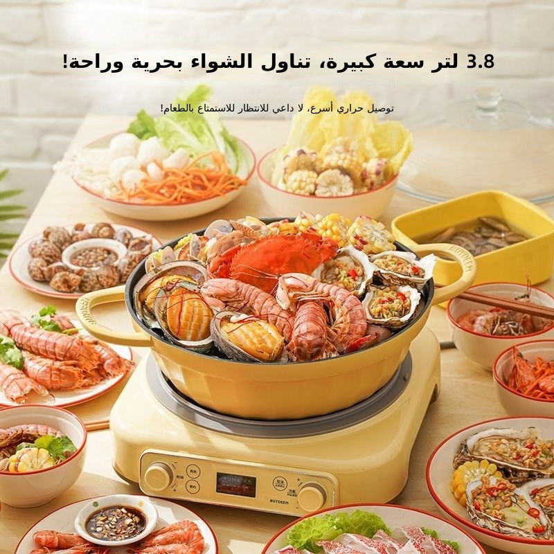 بوديم وعاء متعدد الوظائف غير لاصق 28 سم - سميكة، سعة كبيرة للطهي بالحوض الساخن والتبخير والقلي والطبخ الجاف - Image 3
