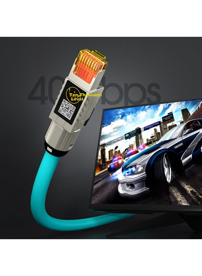 Ofnpftth Wanjeed Cat8 Ethernet Cable, 10 Gigabit Network Patch Cord, Gaming And E-sports Computer Broadband Home Connection Cable, 8-core Twisted Pair, Zeus Shield 1.5 Meter Wj-126116 - Image 3