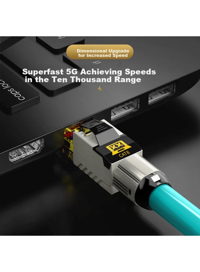 Ofnpftth Wanjeed Cat8 Ethernet Cable, 10 Gigabit Network Patch Cord, Gaming And E-sports Computer Broadband Home Connection Cable, 8-core Twisted Pair, Zeus Shield 1.5 Meter Wj-126116 - Image 2