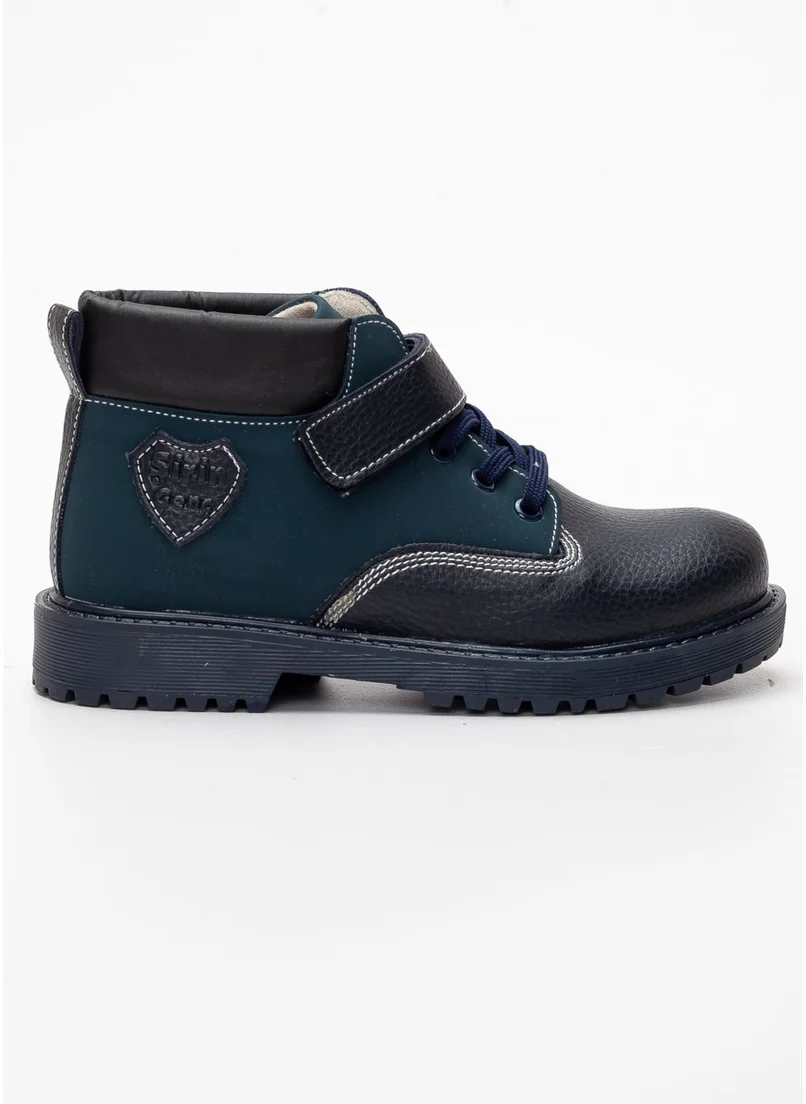 Dilimler Ayakkabı Şirin Young Orthopedic Navy-Blue Boy's Flet Boots (Number 31-36)