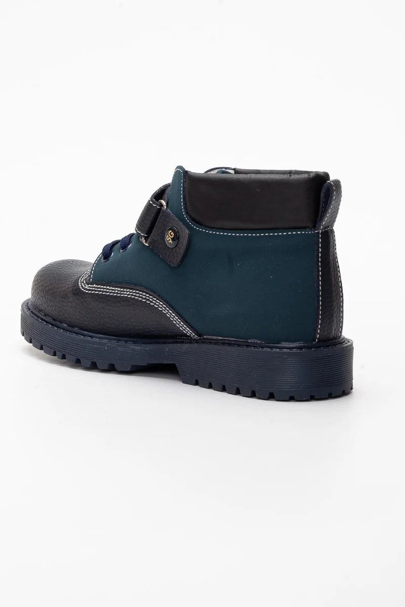 Dilimler Ayakkabı Şirin Young Orthopedic Navy-Blue Boy's Flet Boots (Number 31-36)