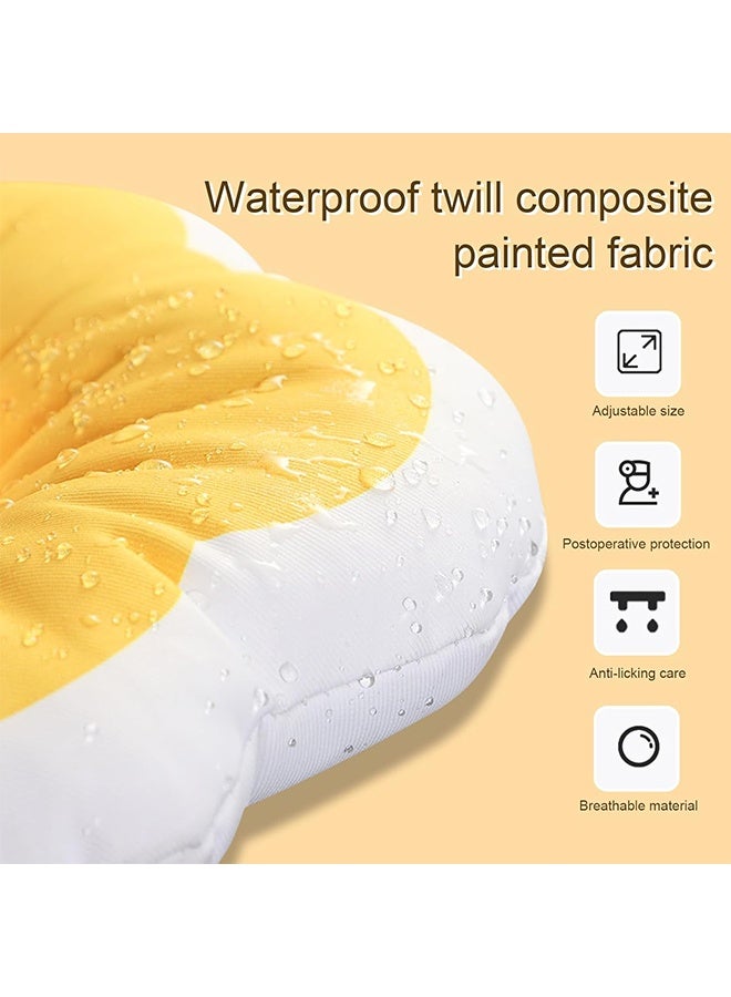 كات مخروط كورنار مقاوم للماء وليخان مخروطي لجرح القطة شفاء المخروط الواقي بعد الجراحة الياقات الإليزابيثية للحيوانات الأليفة القط (الأصفر ، s) - Image 3