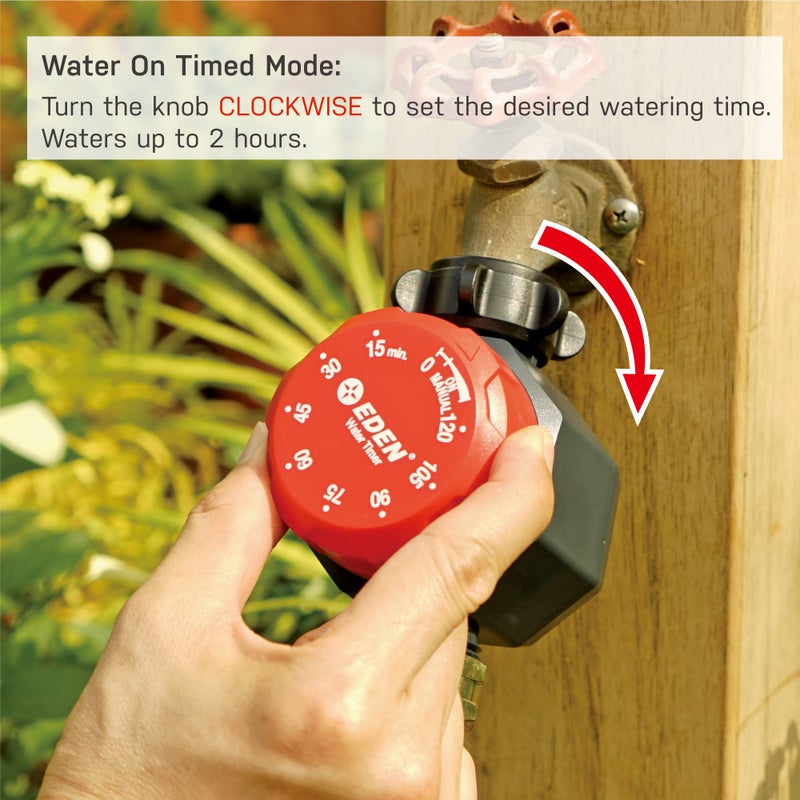 Eden Mechanical Watering Hose Timer for Lawn and Garden, 1-Zone Sprinkler Timer - Image 4