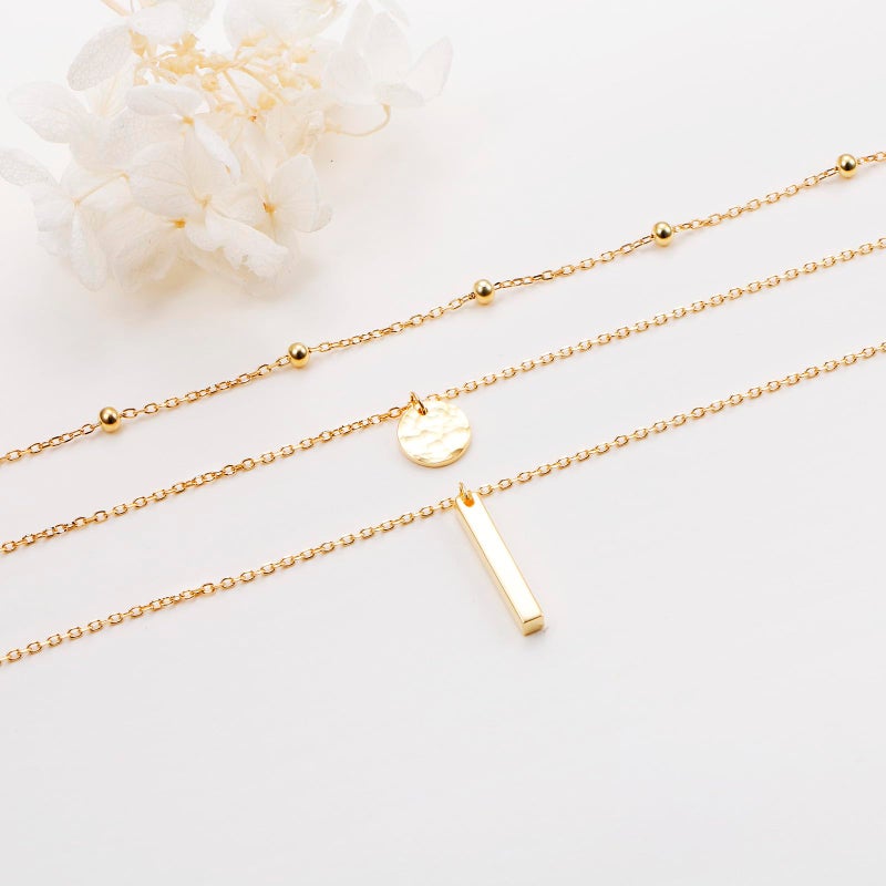 DAOCHONG S925 Sterling Silver Multilayer Layered Triple Multi Layer Long Chain Pendant Necklace for Women Jewelry - Image 4