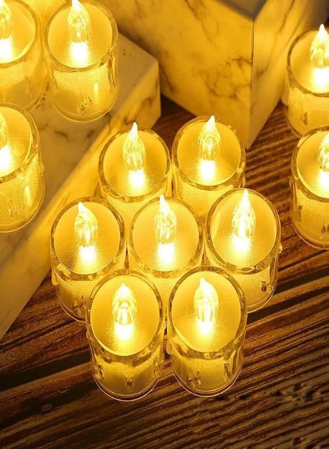 Errol Crystal tealight Candles Smokeless Candle Light, Flameless led Diya | led Candles | Tea Lights Candles for Diwali and Christmas Decorations (Pack of 6) - Image 4