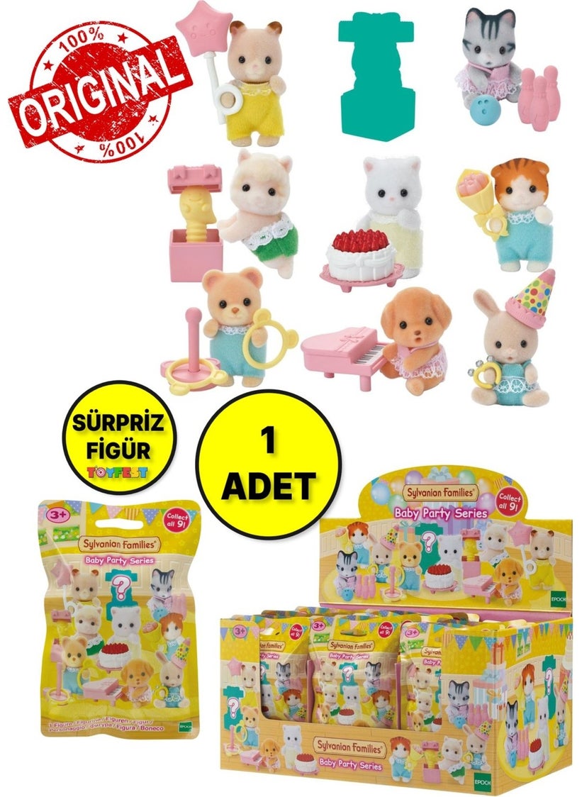 Toyfest 1 Piece Sylvanian Families Accessory Baby Party Surprise Mini Figure - 1 Piece - 5 cm  - Image 1
