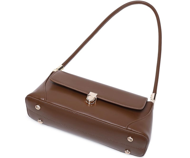 WSRYDJDL Shoulder Bags for Women Vintage Handbag Retro Classic Small Purse Cute Hobo Tote Handbag Mini Clutch Purse (Brown) - Image 5