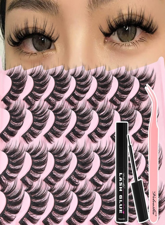 Veleasha Lashes Strips Kit 3D Wispy lashes With Lash Glue(3D07 Kit） - Image 1