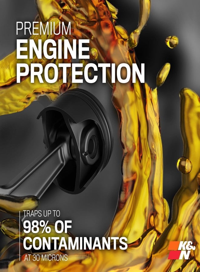 K&N Motorcycle Oil Filter: High Performance, Premium, Designed to be used with Synthetic or Conventional Oils: Fits Select KTM, Husqvarna Vehicles, KN-652 - Image 2