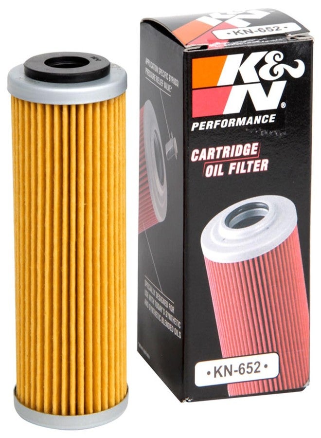 K&N Motorcycle Oil Filter: High Performance, Premium, Designed to be used with Synthetic or Conventional Oils: Fits Select KTM, Husqvarna Vehicles, KN-652 - Image 1