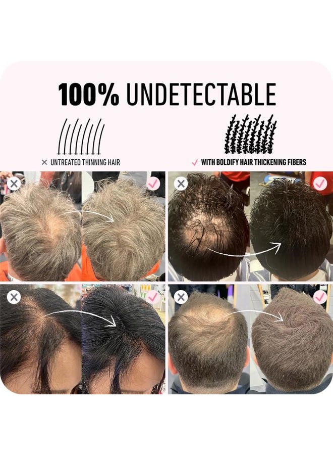 BOLDIFY Hair Fibers (28g) - Fill In Thinning and Fine Hair for an Instantly Fuller, Thicker Look - 14 Shades for Women & Men - Dark Brown - Image 5