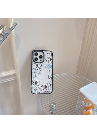 Magnetic Ai Le Animal City For Apple For Iphone15ProMax Phone Case 13/12 Drop-resistant 14pro Hard Cover-Color:Aile Animal City (Spotty Dog) [magnetic Suction] Side Word Black Frame Hard Shell-Applicable Model:For Iphone15 - pzsku/ZC56982768A292EBE6D4BZ/45/1745920340/a36636a4-915e-40ad-825e-793408437b15