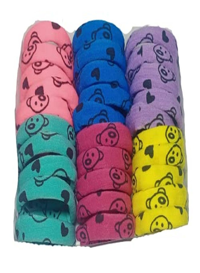 SBS Hair Printed rubber band For Women & Girls (Multi colour's) pack of 30 piece (Light) - Image 1