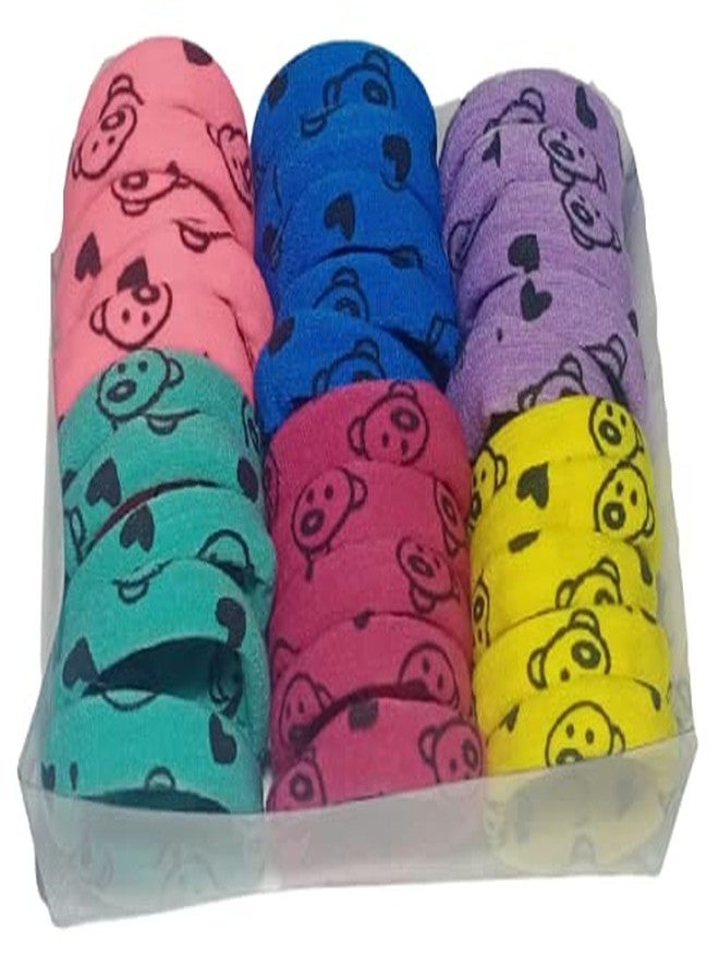 SBS Hair Printed rubber band For Women & Girls (Multi colour's) pack of 30 piece (Light) - Image 5