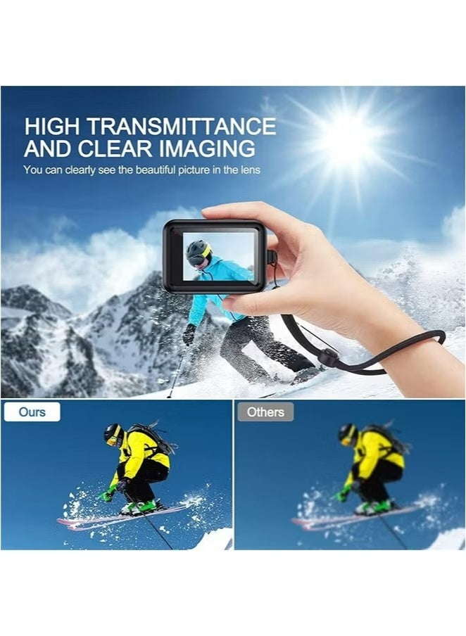 X-level Screen Protector and Silicone Case for GoPro Hero 13 Black,Protective Case with Lanyard and 6 Pcs Tempered Glass Screen Lens Protector and Lens Cover Cap, Replacement Side Door  - Image 4