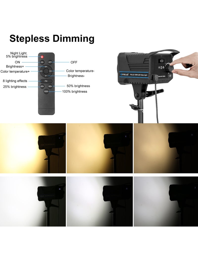 PULUZ - 150W Dual Color Constant Temperature LED Fill Light Soft Light Photography Set with Remote Control - Image 1