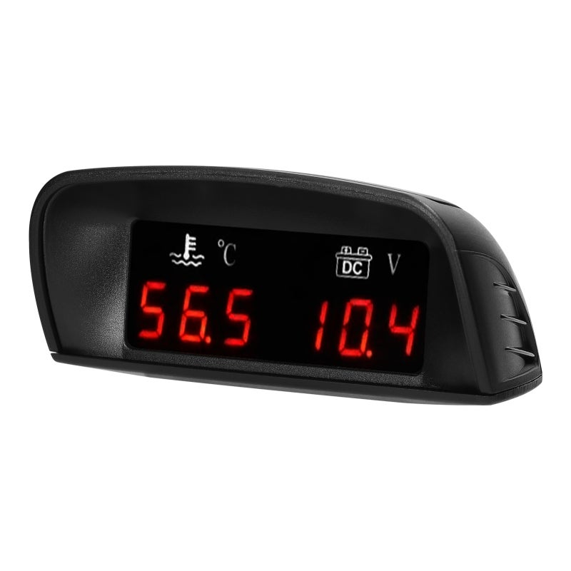 2 in 1 Universal Car Digital Gauge Water Temperature Voltage Gauge Voltmeter 12/24V with 17mm 3/8NPT Sensor for Car Truck SUV RV - Image 3