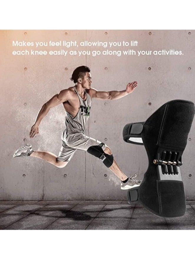 إلترازون Breathable Joint Support Knee Pads Recovery Brace - Non-Slip Pain Relief Knee Lift Leg Band - Protective Sports Knee Stabilizer Pads - Rebound Spring Force Knee Power Enhancer Booster - Image 2