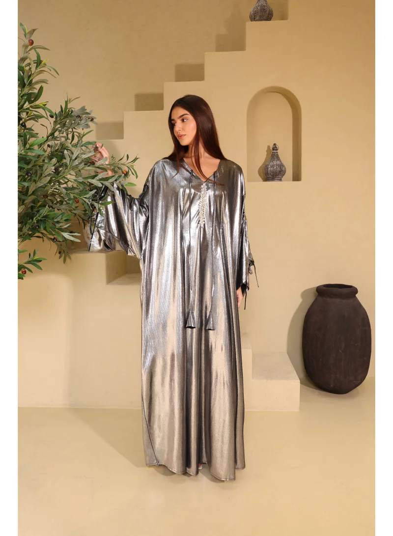 IKKXA Shimmer Fabric Luxury Jalabiya IK4028 Free Size