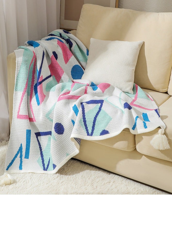 Loquat Bohemian Style Knitted Soft Throw Blanket Keep Warm  - Image 1