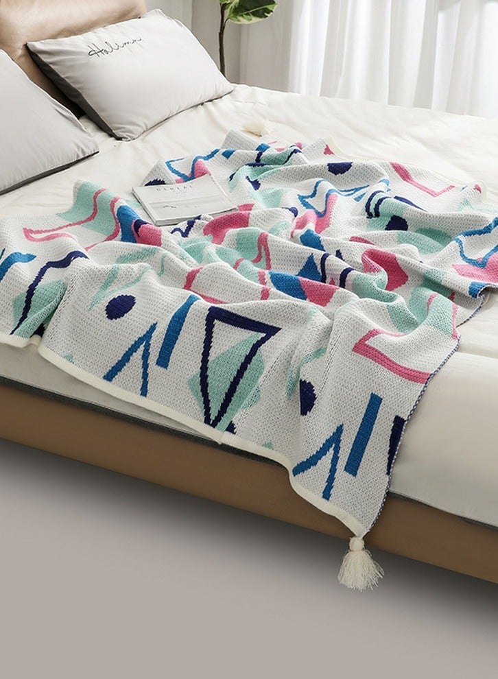 Loquat Bohemian Style Knitted Soft Throw Blanket Keep Warm  - Image 2