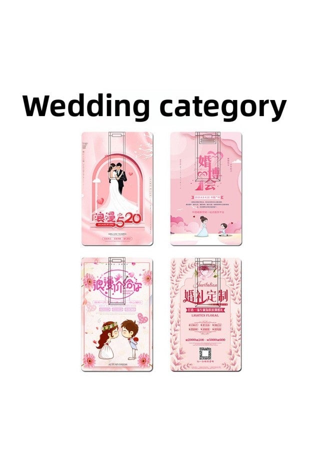 Card U Disk 32g Exhibition Enterprise Lettering Logo Business Wedding Creative Bidding USB-Color:Wedding-Capacity:128GB - Image 1