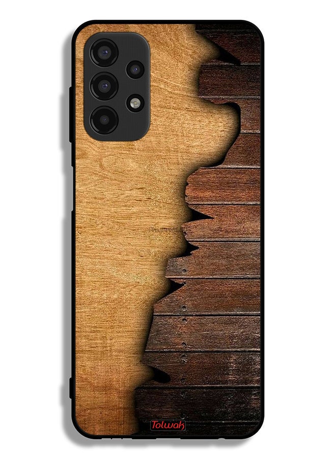 Tolwak Samsung Galaxy A13 4G Protective Case Cover Vintage Wood Pattern - Image 1