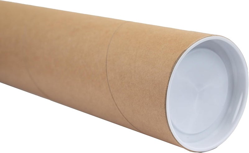 MagicWater Supply Mailing Tube - 3 in x 18 in - Kraft - 1 Pack - for Shipping and Storage of Posters, Arts, Crafts, and Documents - Image 1