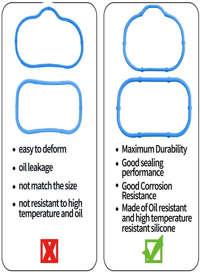 ORAEVY Intake Manifold Upper Lower Gasket Set,MS97204 Compatible with Dodge Chrysler 3.6L V-6engine 184562A 5184331AC MS97204 MS97205 - Image 5