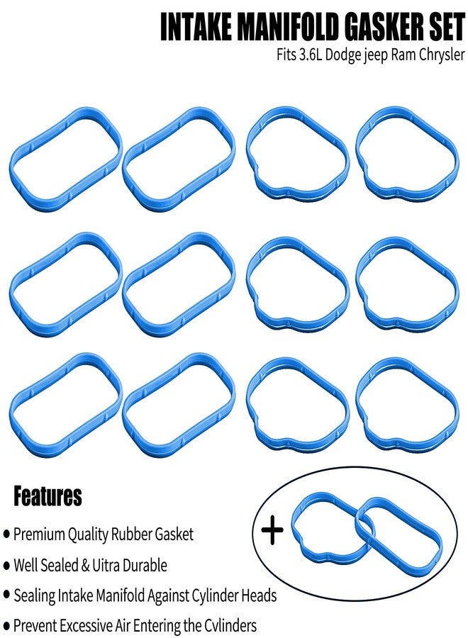 ORAEVY Intake Manifold Upper Lower Gasket Set,MS97204 Compatible with Dodge Chrysler 3.6L V-6engine 184562A 5184331AC MS97204 MS97205 - Image 3
