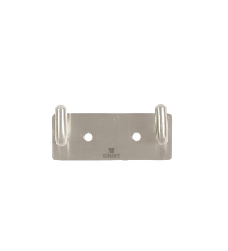 CRUST ULTRA PREMIUM 2 PIN ROBE HOOKS Towel Hooks Brushed Nickel Towel Hook Coat Hooks Wall Mounted SS304 Stainless Steel Wall Hook Robe Hook Towel Hanger for Bathroom Kitchen Hotel Garage Room Heavy Duty - ( Pack of 3) - Image 2