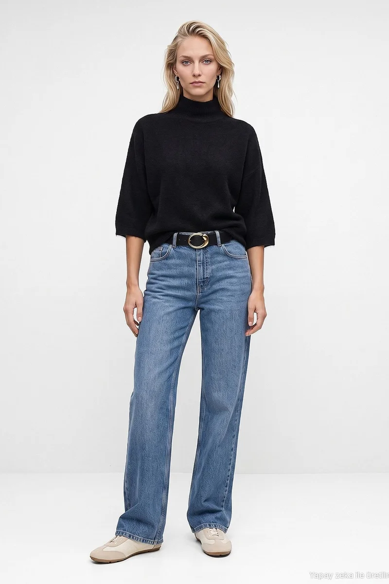 Dilvin Black DILVIN Women's Wool-Blend Sweater for Women | Best Price UAE