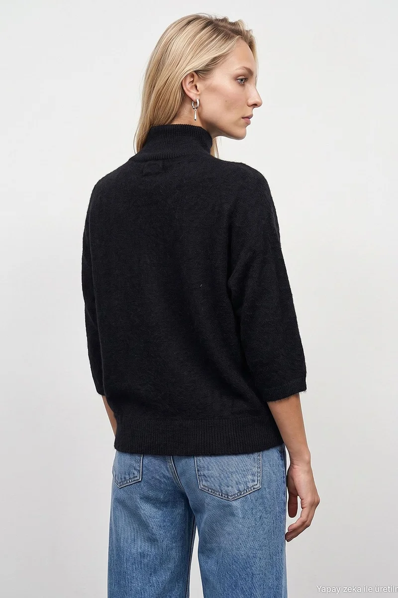 Dilvin Black DILVIN Women's Wool-Blend Sweater for Women | Best Price UAE