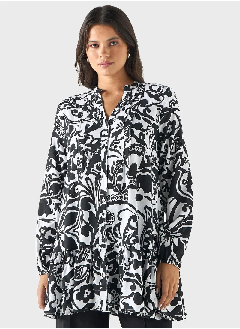 2Xtremz Tiered Floral Print Tunic