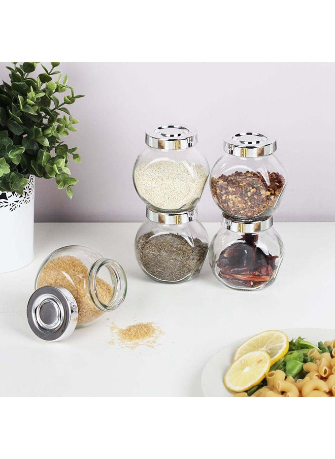 DANUBE HOME - Danube Essential 5-Piece Spice Jar Set 5X200Ml Glass plus Abs Tabletop Condiments Holder Spice Container Storage For Kitchen & Dining Room 8.2 X 5.2 X 8.2 Hcm - Clear - Image 1